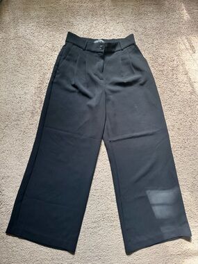 LOFT Versa Black Wide-Leg Dress Pants
